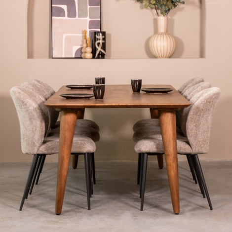 Rechthoekige eettafel Floor mangohout 220 cm naturel