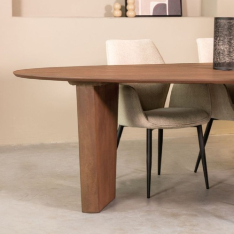 Ovale eettafel Wouter mangohout 300 cm naturel