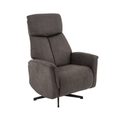 Elektrische relaxfauteuil Aafke antraciet micro-suède