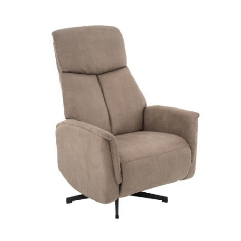 Elektrische relaxfauteuil Aafke taupe micro-suède, 2 motoren
