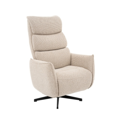 Elektrische relaxfauteuil Gabe crème bouclé, 118 cm hoog