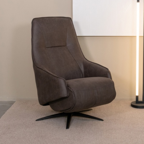 Elektrische relaxfauteuil Olle antraciet micro-suède
