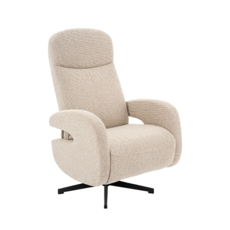 Verstelbare relaxfauteuil Evi crème bouclé, smal Verstelbare relaxfauteuil Evi crème bouclé, smal