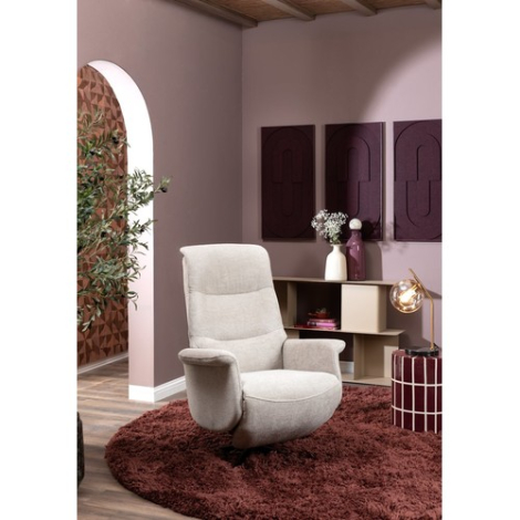 Relaxfauteuil Twisto manueel beige, sfeerfoto