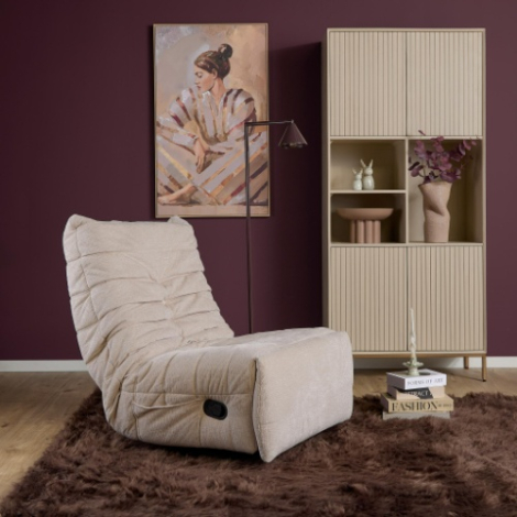 Relaxfauteuil Zen beige sfeerbeeld in de woonkamer