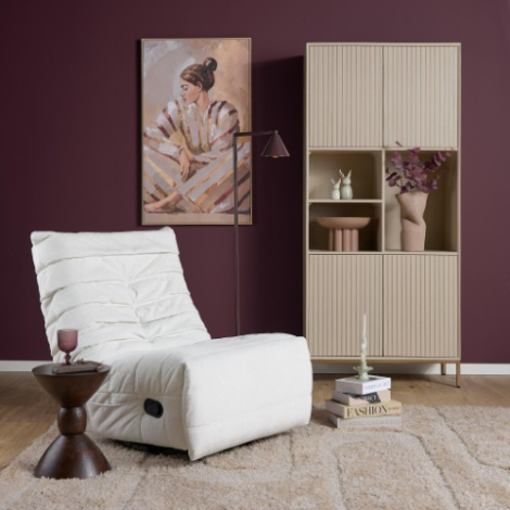 Relaxfauteuil Zen naturel sfeerbeeld in de woonkamer