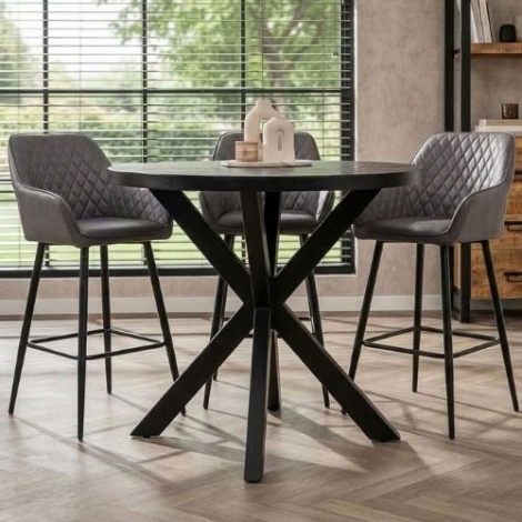 Ronde bartafel zwart 120 cm