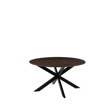 Ronde eettafel Ole mangohout 130 cm donkerbruin