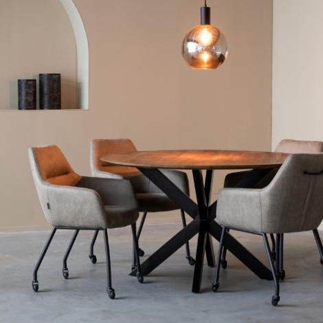 Ronde eettafel Ole mangohout 130 cm naturel