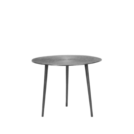 Ronde salontafel Nick gegoten metaal 50 cm grijs