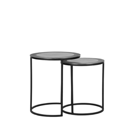 Salontafel set Sabine metaal 40 cm antraciet