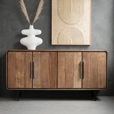 Dressoir teakhout 180 cm.
