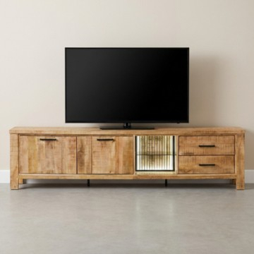 Mangohouten tv meubel 220 cm breed.