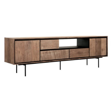 Teakhouten tv meubel 195 cm breed.