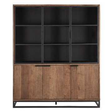 Vitrinekast No.2 medium Cosmo teakhout 180 cm