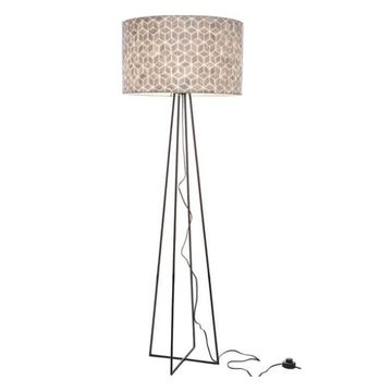Vloerlamp schelpen met metalen voet
