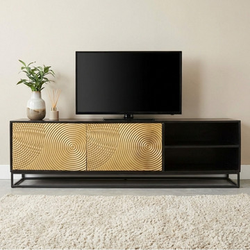 Tv meubel zwart goud 180 cm
