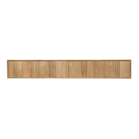 Zwevend tv meubel Madison Naturel mangohout 240 cm in vooraanzicht