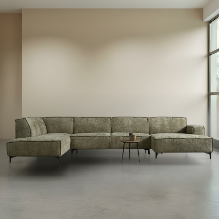 Hoekbank River in het groen. 