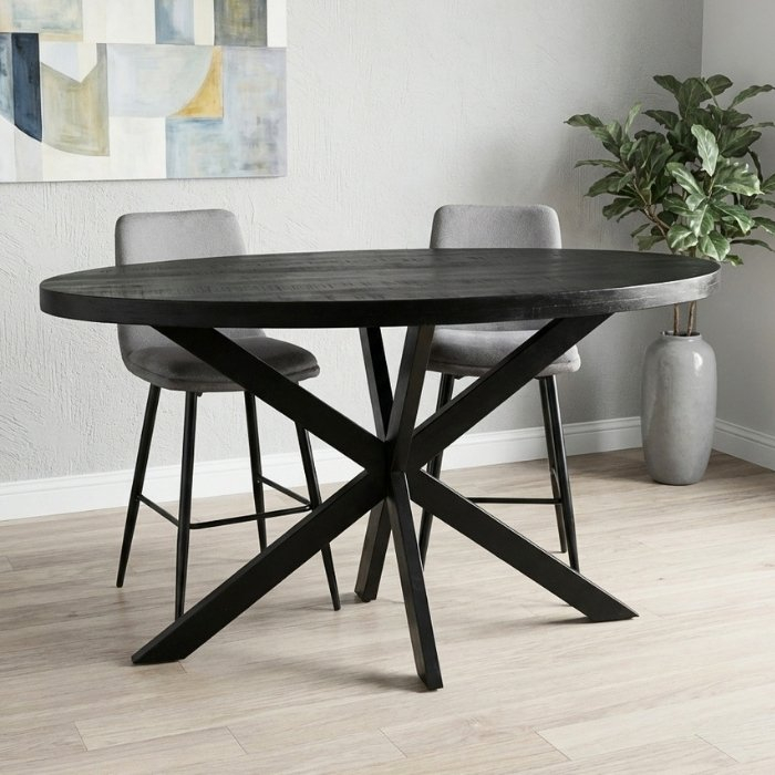 Bartafel ovaal zwart 180 cm