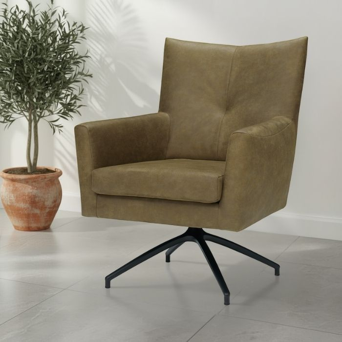 Fauteuil met 360°-draaifunctie.