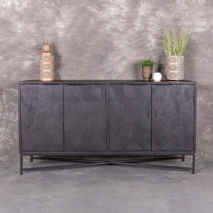 Mangohouten dressoir. 