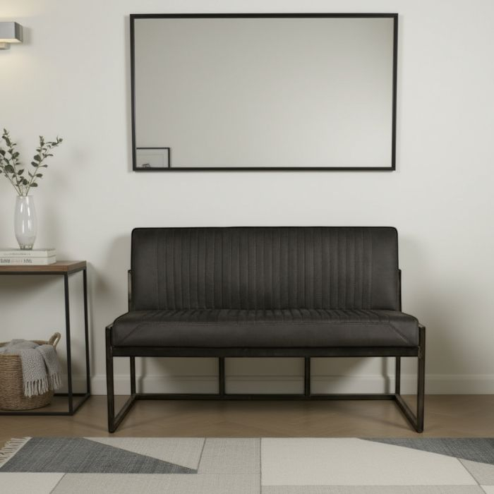 Eettafelbank Ferro in de kleur antraciet.