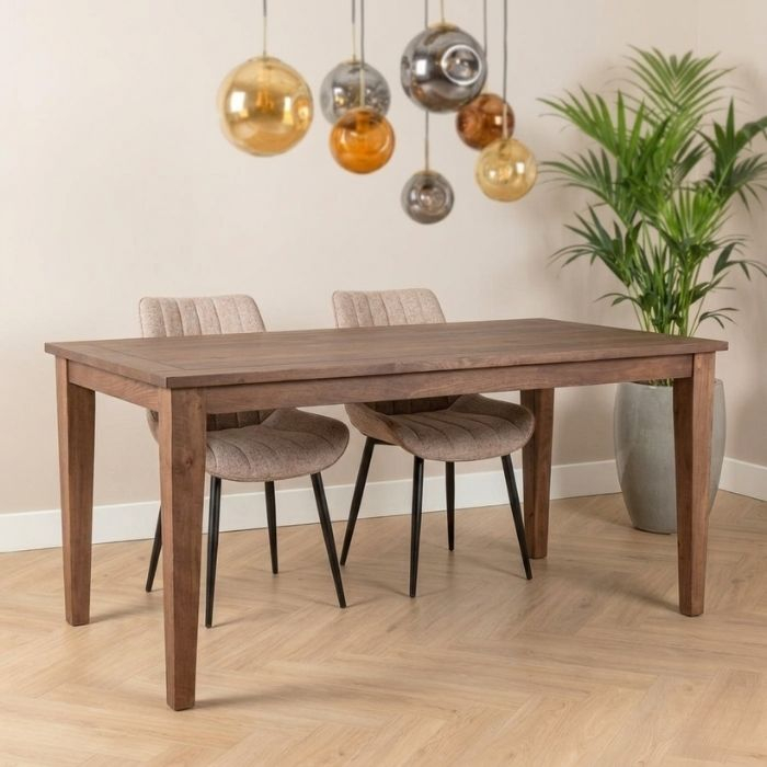 Eettafel massief eikenhout 220 cm. 