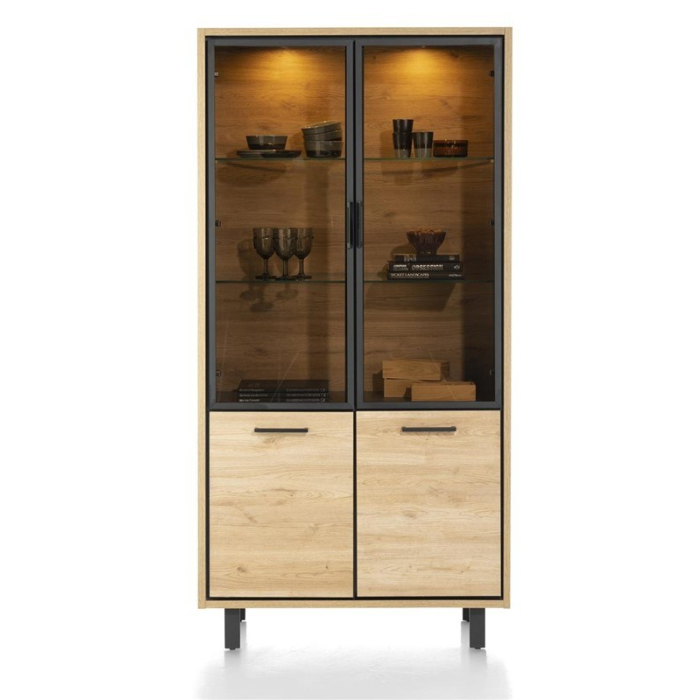 Ostrava vitrinekast 190cm hoog