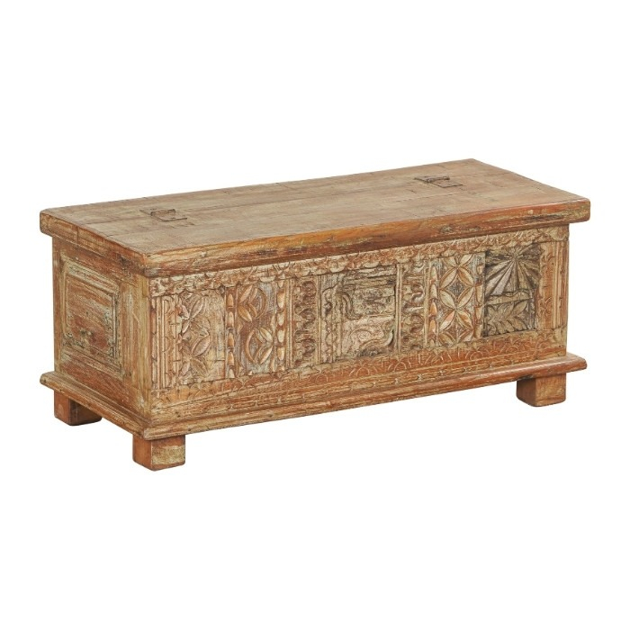 Opbergkist als salontafel.