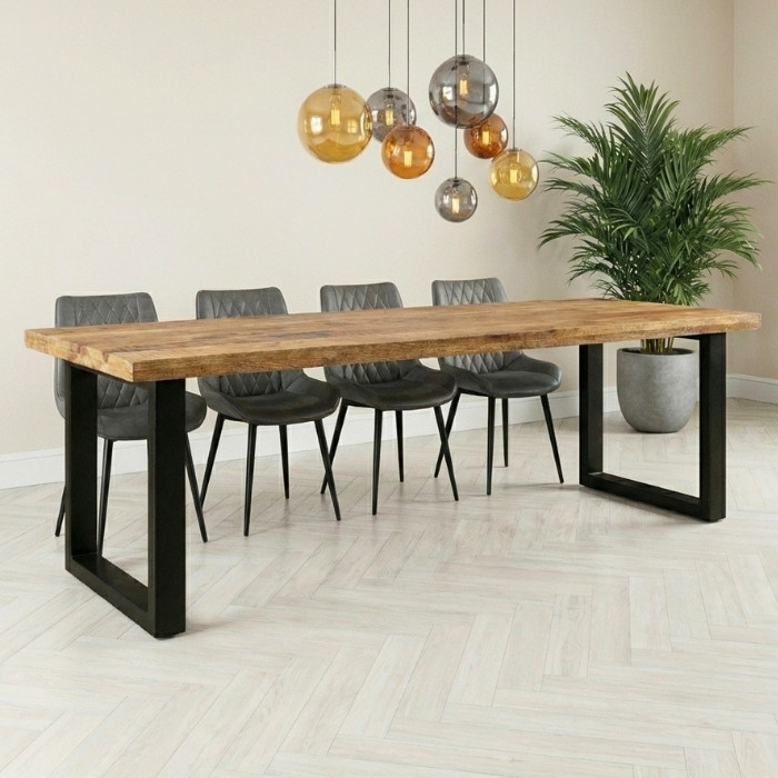 Mangohouten eettafel 260 cm.