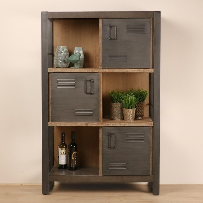 Kast industrieel. Grijs 140*90cm.