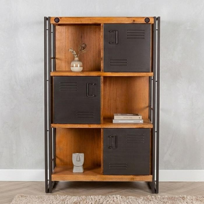 Industrieel kastje acaciahout