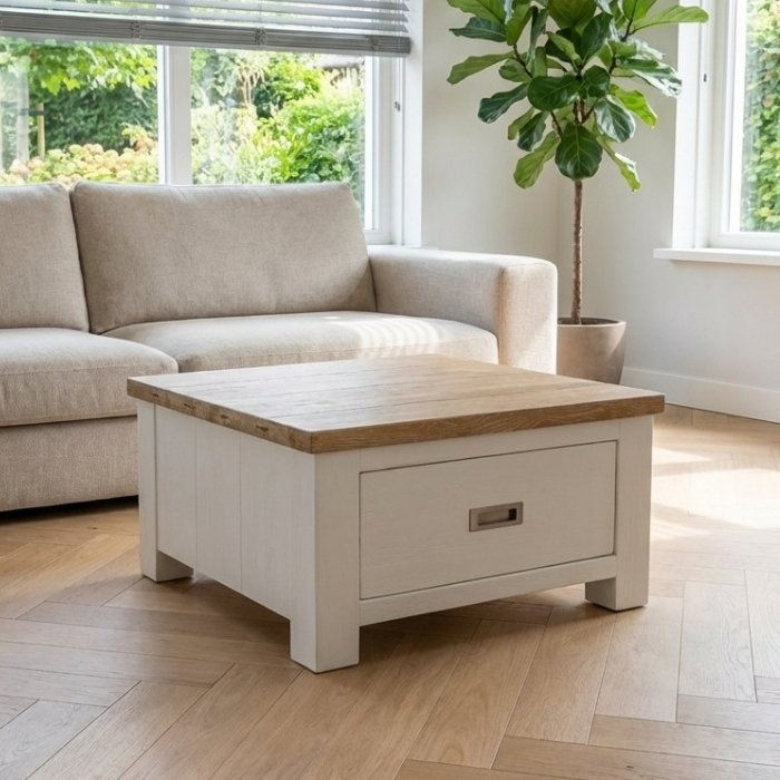 Landelijke tafeltje vierkant 70 cm