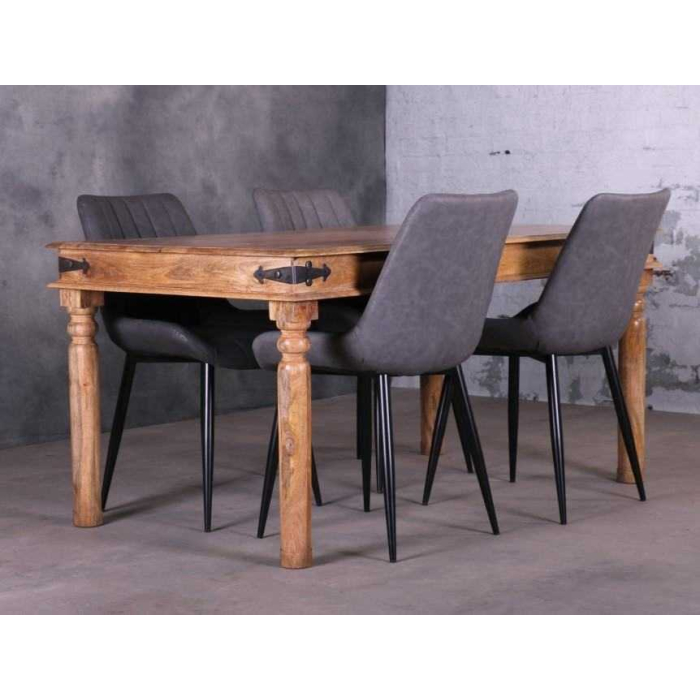 Eettafel mangohout spijkertafel