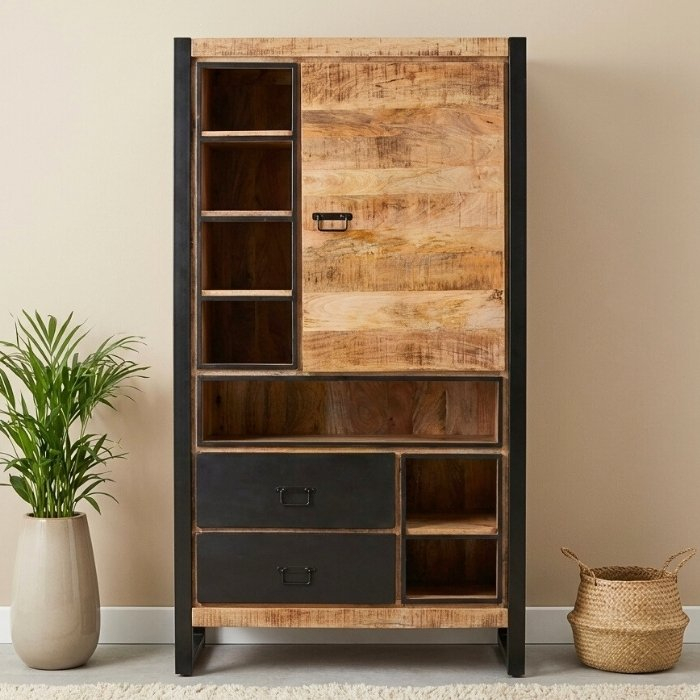 Mangohouten wandkast