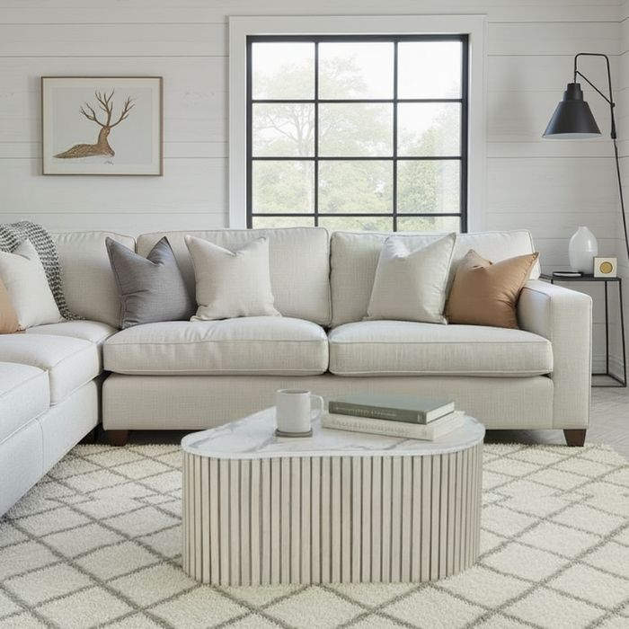 Sfeerafbeelding salontafel organisch. 