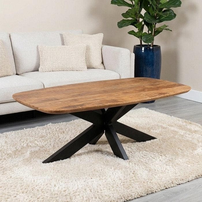 Salontafel mangohout Deens ovaal