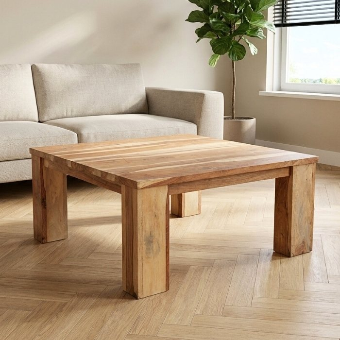 Houten salontafel vierkant
