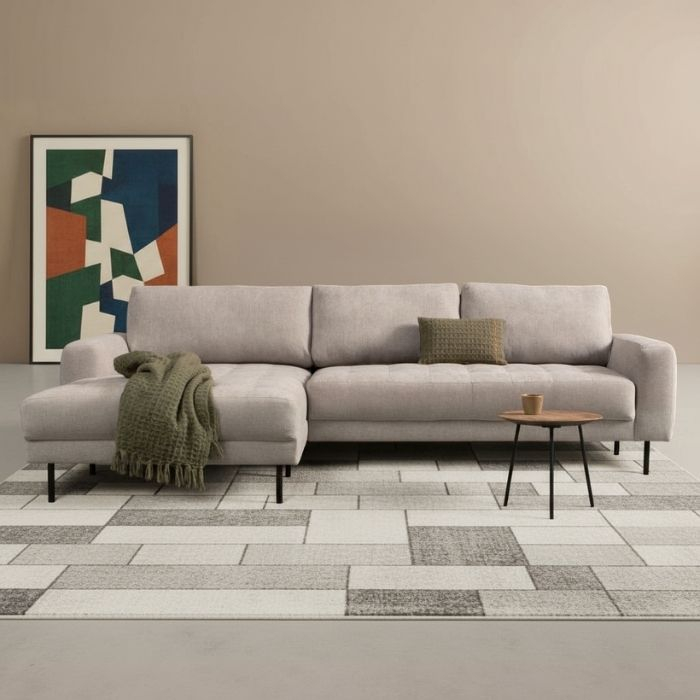 Hoekbank Oreo met chaise longue links.