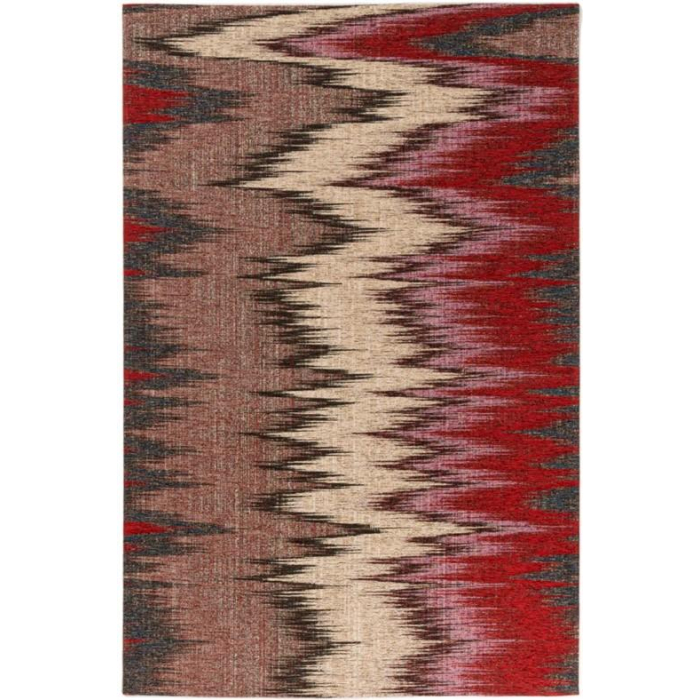 Vloerkleed met rood. Abstract