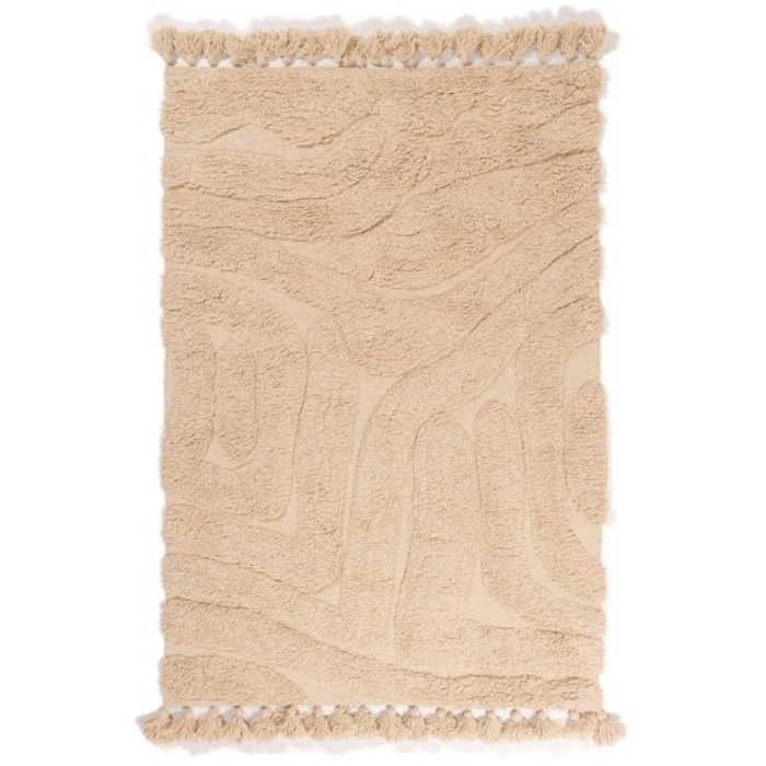 Vloerkleed wol desert wave sand kleur