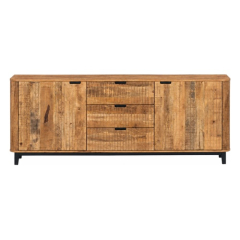 Dressoir Max 200 cm mangohout - vooraanzicht