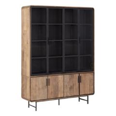 Vitrinekast Evo teakhout 160 cm