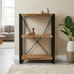 Kleine boekenkast mangohout 80 cm breed