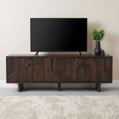 Tv meubel walnoot met vier deuren 180 cm