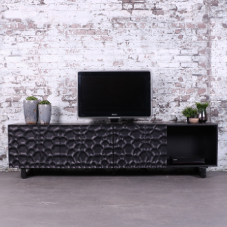 Tv meubel mangohout zwart 200cm