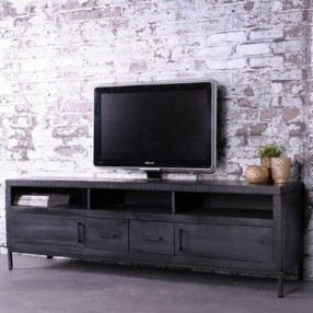 Tv meubel zwart mangohout