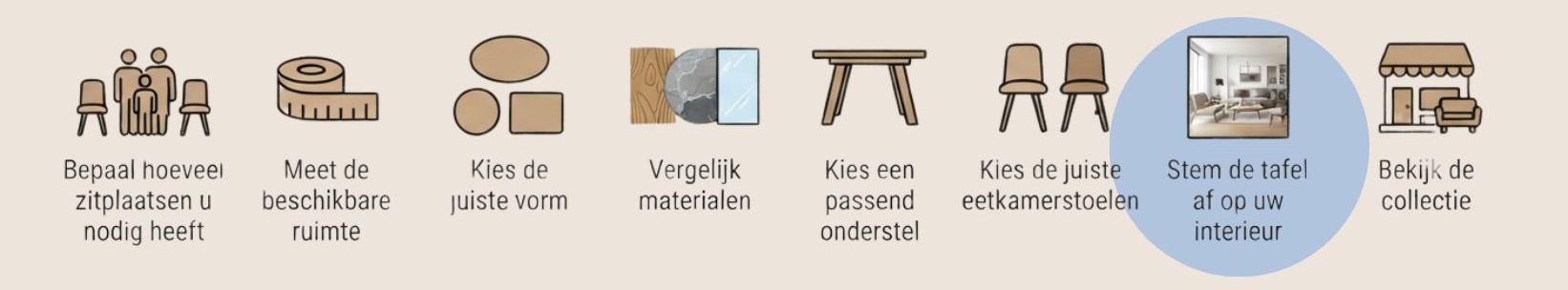 Stap 7: stem uw eettafel af op uw interieurstijl