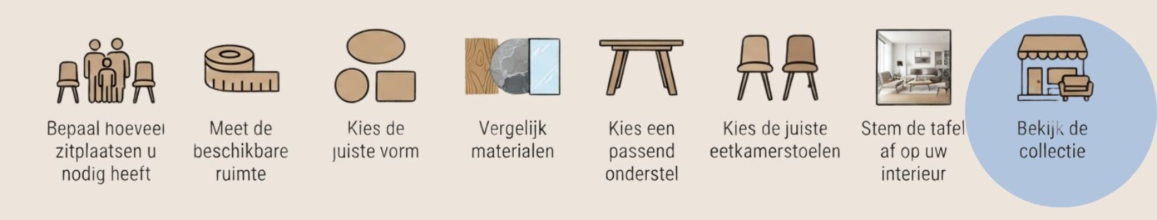 Stap 8: bekijk de eettafelcollectie van Houtmijn